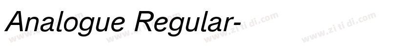 Analogue Regular字体转换 Analogue Regular字体转换
